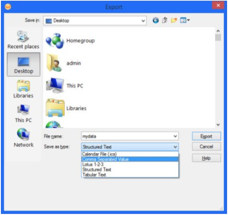 CSV file format